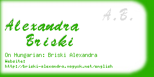 alexandra briski business card